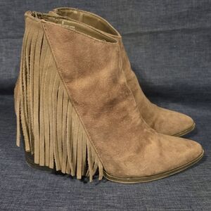 Tassel Textile Ankle Boots Size 9